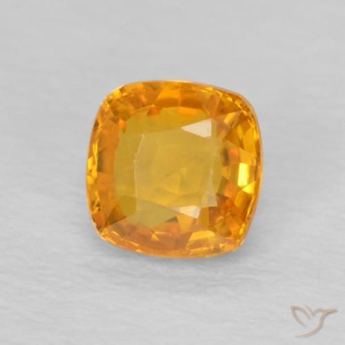 Saphir Orange-or naturelle Coussin, 0.59 ct, VVS-VS