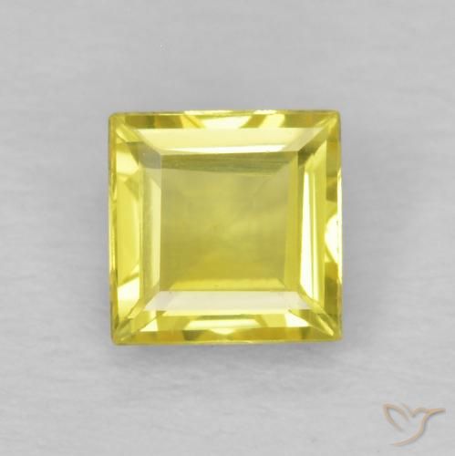 0.56ct Naturel Jaune clair Saphir, Carré, VS