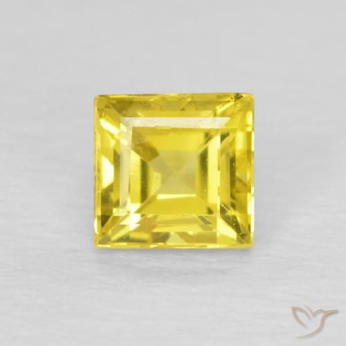 0.54ct Naturel Jaune cybernétique Saphir, Carré, VS