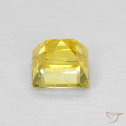 Saphir Jaune cybernétique naturelle Carré, 0.54 ct, VS