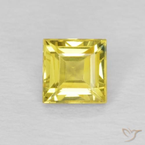 0.49ct Naturel Jaune cybernétique Saphir, Carré, VVS-VS