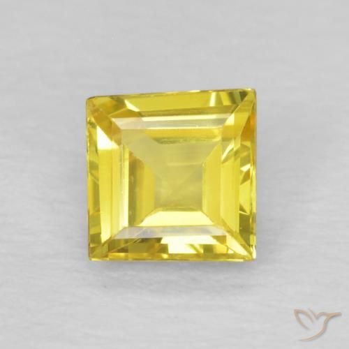 0.50ct Naturel Jaune clair Saphir, Carré, VVS-VS