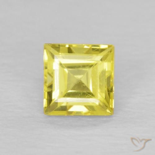 0.52ct Naturel Jaune clair Saphir, Carré, VVS-VS