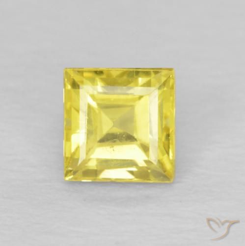 0.60ct Naturel Jaune clair Saphir, Carré, VVS-VS
