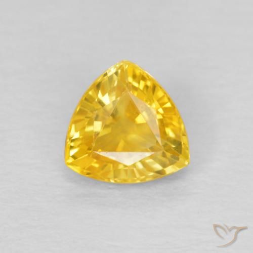0.80ct Naturel Orange Doré Saphir, Trillion, VVS-VS