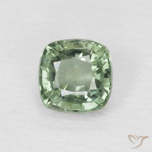0.61ct Naturel Menthe légère Saphir, Coussin, VVS