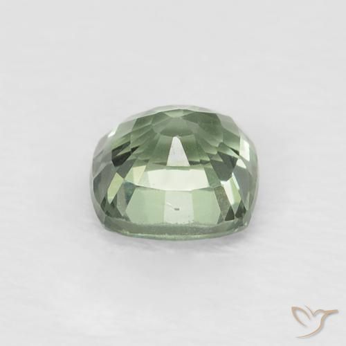 Saphir Menthe légère naturelle Coussin, 0.61 ct, VVS