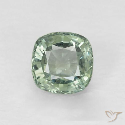 0.66ct Naturel Vert clair Saphir, Coussin, VVS