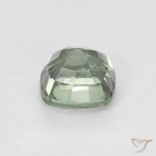 Saphir Vert clair naturelle Coussin, 0.66 ct, VVS