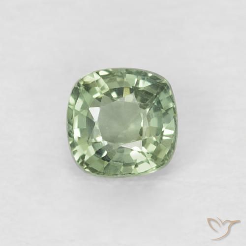 0.46ct Naturel Vert clair Saphir, Coussin, VVS