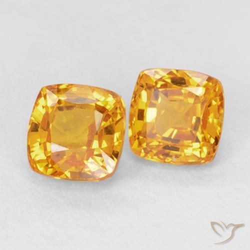 Shop natural 1.00ct Or-orange moyen Saphir gems, Coussin, from Tanzanie at GemSelect. In stock, global shipping!