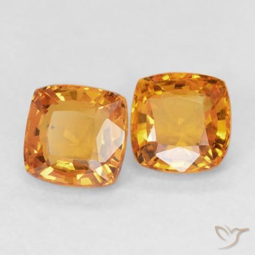 Shop natural 1.23ct Orange vif Saphir gems, Coussin, from Tanzanie at GemSelect. In stock, global shipping!