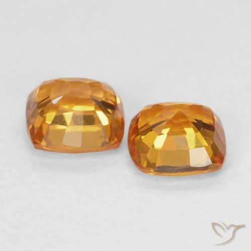 Shop natural 1.23ct Orange vif Saphir gems, Coussin, from Tanzanie at GemSelect. In stock, global shipping!