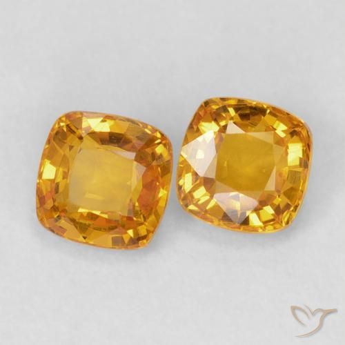 Shop natural 1.28ct Orange-or Saphir gems, Coussin, from Tanzanie at GemSelect. In stock, global shipping!