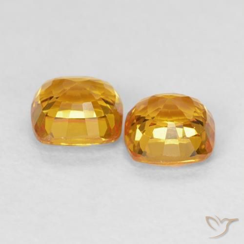 Shop natural 1.28ct Orange-or Saphir gems, Coussin, from Tanzanie at GemSelect. In stock, global shipping!