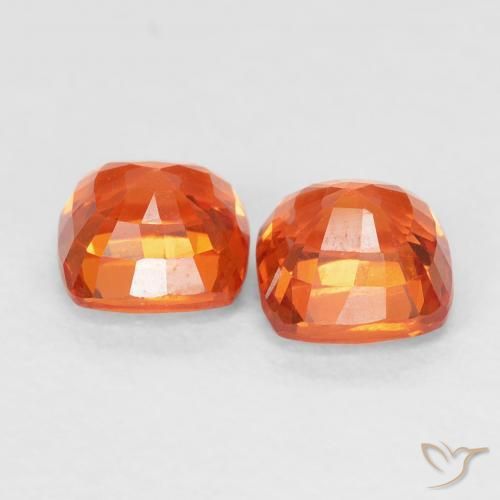Shop natural 1.54ct Orange feu Saphir gems, Coussin, from Tanzanie at GemSelect. In stock, global shipping!