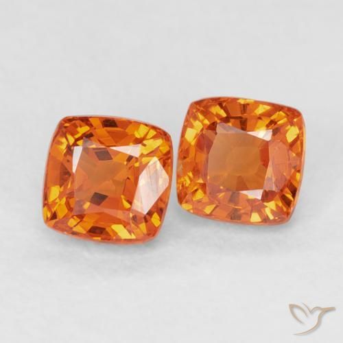 Shop natural 1.06ct Orange feu Saphir gems, Coussin, from Tanzanie at GemSelect. In stock, global shipping!