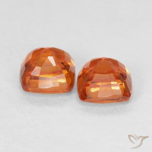 Shop natural 1.06ct Orange feu Saphir gems, Coussin, from Tanzanie at GemSelect. In stock, global shipping!
