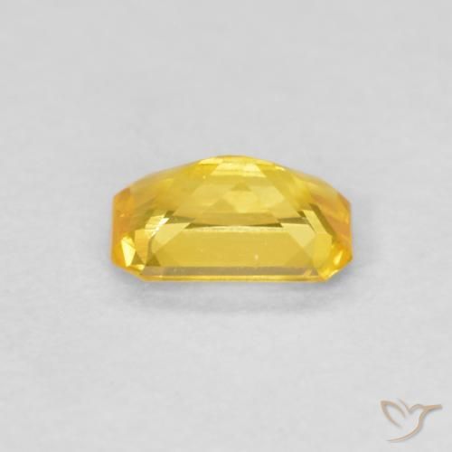 Saphir Orange Doré naturelle Octogone / coupe Émeraude, 0.38 ct, VS