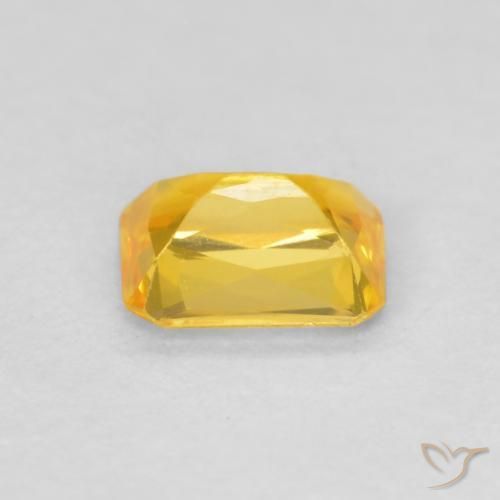 Saphir Doré moyen naturelle Octogone / coupe Émeraude, 0.50 ct, VVS-VS