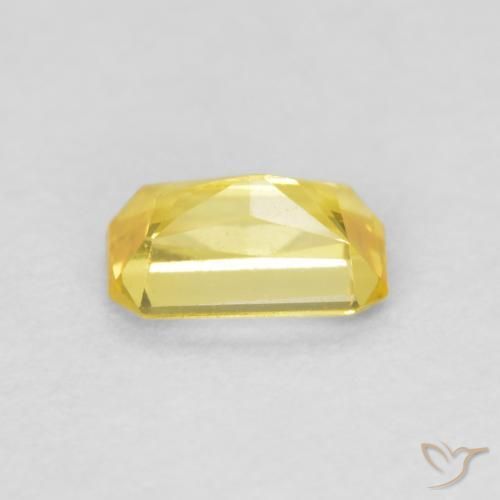 Saphir Jaune moyen naturelle Octogone / coupe Émeraude, 0.43 ct, VVS