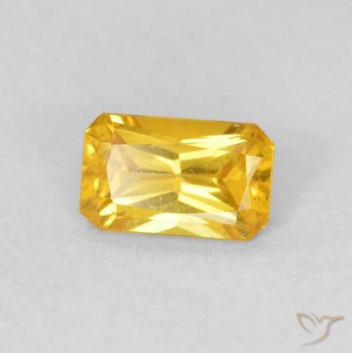 Saphir Doré naturelle Octogone / coupe Émeraude, 0.38 ct, VVS