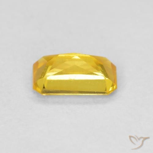 Saphir Doré naturelle Octogone / coupe Émeraude, 0.38 ct, VVS