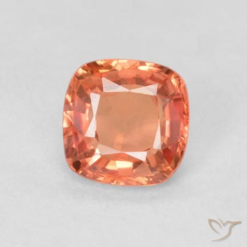 0.50ct Naturel Rouge-orange Saphir, Coussin, VVS