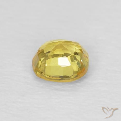 Saphir Jaune miel léger naturelle Coussin, 0.40 ct, VS