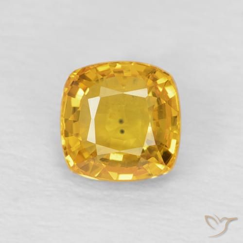 0.62ct Naturel Doré Saphir, Coussin, VS