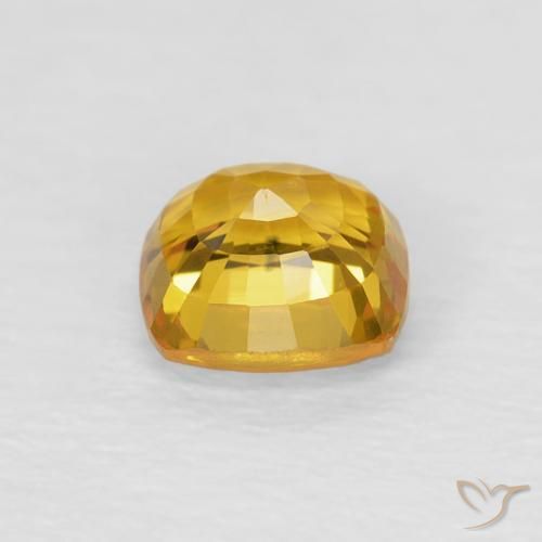 Saphir Doré naturelle Coussin, 0.62 ct, VS