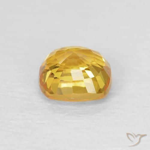 Saphir Doré naturelle Coussin, 0.61 ct, VVS
