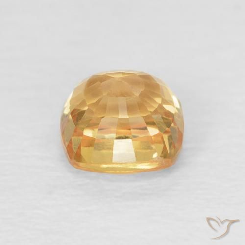 Saphir Doré naturelle Coussin, 0.75 ct, VVS