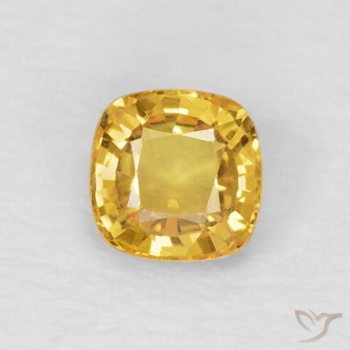 0.53ct Naturel Doré Saphir, Coussin, VVS