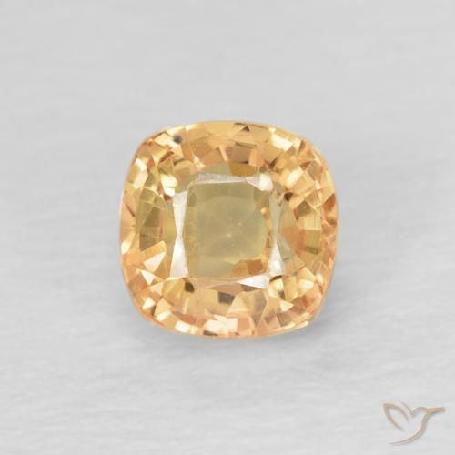 0.74ct Naturel Doré Saphir, Coussin, VVS