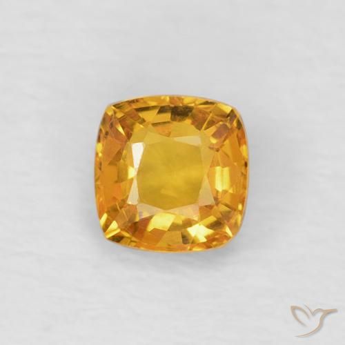 0.48ct Naturel Orange-or Saphir, Coussin, VVS