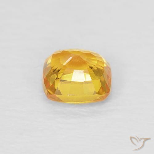 Saphir Orange-or naturelle Coussin, 0.48 ct, VVS