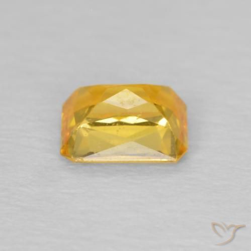 Saphir Doré naturelle Octogone / coupe Émeraude, 0.47 ct, VS