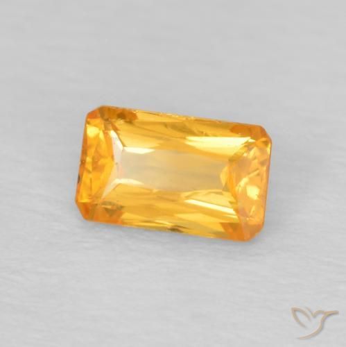 Saphir Orange-or naturelle Octogone / coupe Émeraude, 0.41 ct, VS