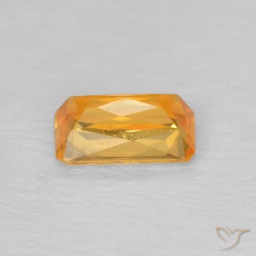 Saphir Orange-or naturelle Octogone / coupe Émeraude, 0.41 ct, VS