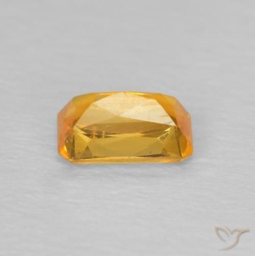 Saphir Doré foncé naturelle Octogone / coupe Émeraude, 0.40 ct, VS