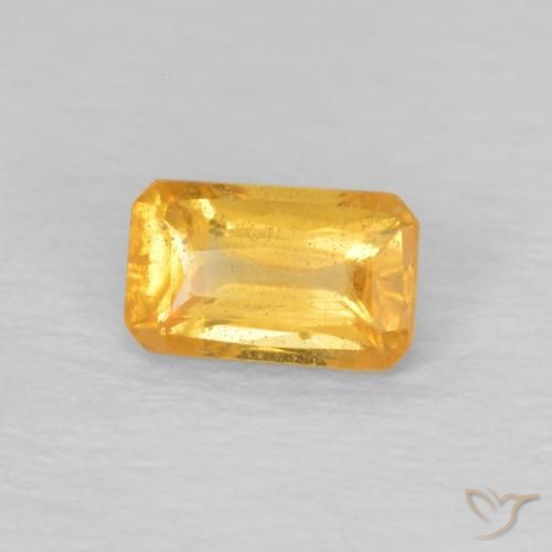 Saphir Orange-or naturelle Octogone / coupe Émeraude, 0.41 ct, VS