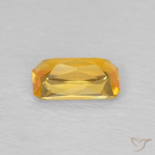 Saphir Doré naturelle Octogone / coupe Émeraude, 0.36 ct, VVS-VS