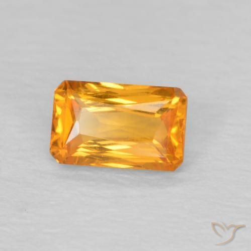 Saphir Orange-or naturelle Octogone / coupe Émeraude, 0.40 ct, VVS-VS