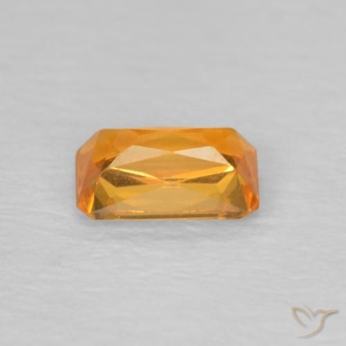 Saphir Orange-or naturelle Octogone / coupe Émeraude, 0.40 ct, VVS-VS
