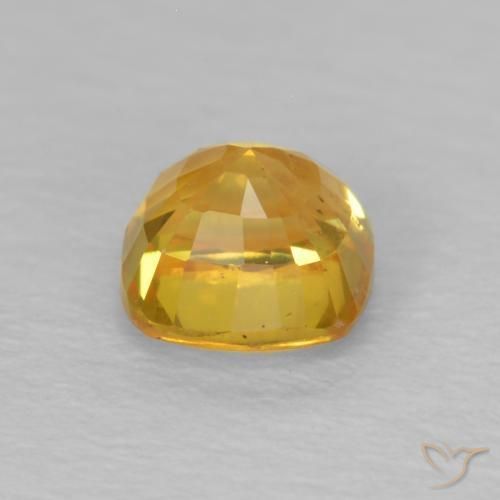 Saphir Doré moyen naturelle Coussin, 0.72 ct, VS