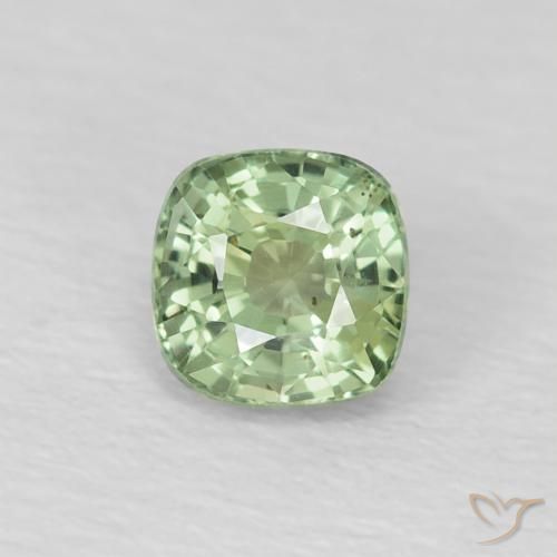 0.59ct Naturel Vert pâle Saphir, Coussin, VS