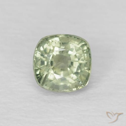 0.56ct Naturel Vert sauge léger Saphir, Coussin, VS