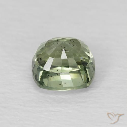 Saphir Vert moyen naturelle Coussin, 0.75 ct, VS