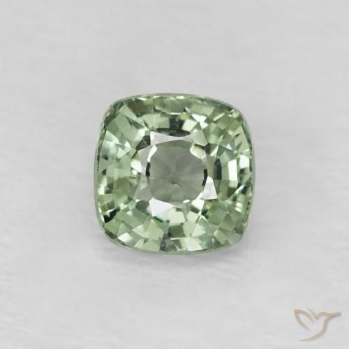 0.54ct Naturel Forêt verte Saphir, Coussin, VS